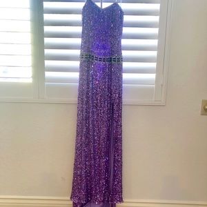 Long shiny sexy gown dress